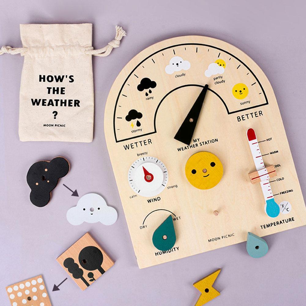 Calendario de pared de madera para niños, calendario con fecha, tiempo, aprendizaje activo, familia, juguetes para niños, Escuela en casa, E4q0
