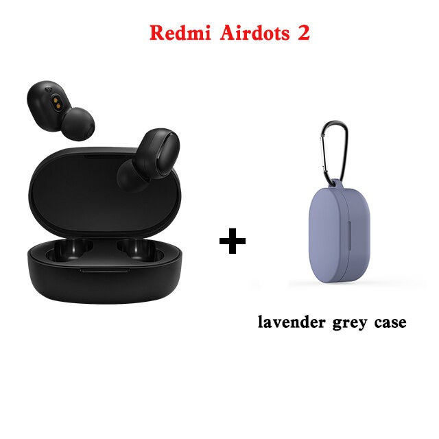 Xiaomi Redmi Airdots 2 Earbuds Tws Wireless Earphone Bluetooth 5.0 In Ear Stereo Headsets Noise Reduction With Mic Tap Control: air2 blue case