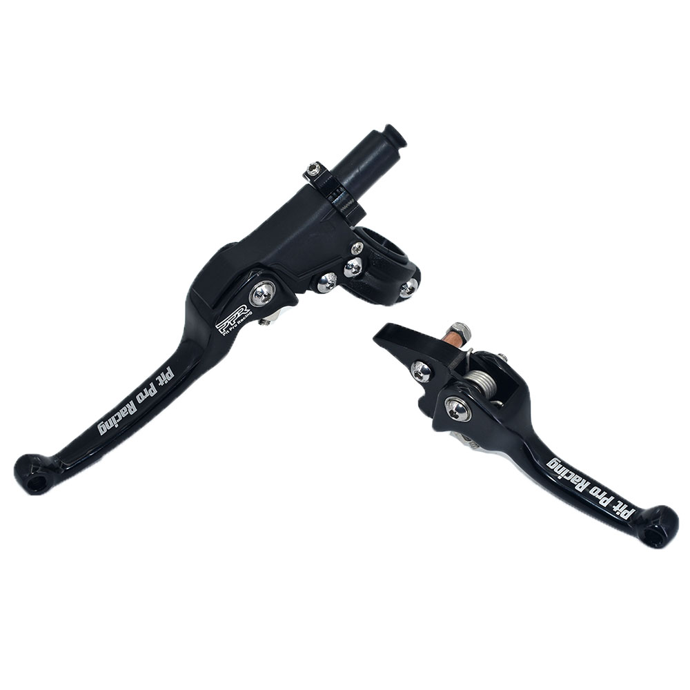 Palancas de freno de embrague para motocicleta Pit Pro Racing CNC F3 2nd, manillar Universal para motocross CR CRF YZF WRF KX KXF: Rojo