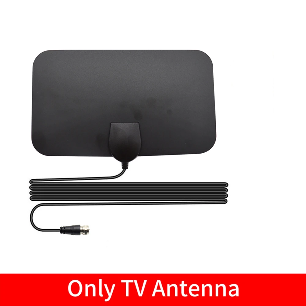 TV Antenna 4K 25DB High Gain HD TV DTV Box Digital EU Plug 3000 Miles Booster Active Indoor Aerial Flat: black