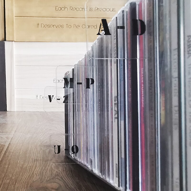 6 st alfabet flik registerkort cd skivspelare musik vinyl arrangörer cd & lp skivavdelare kort