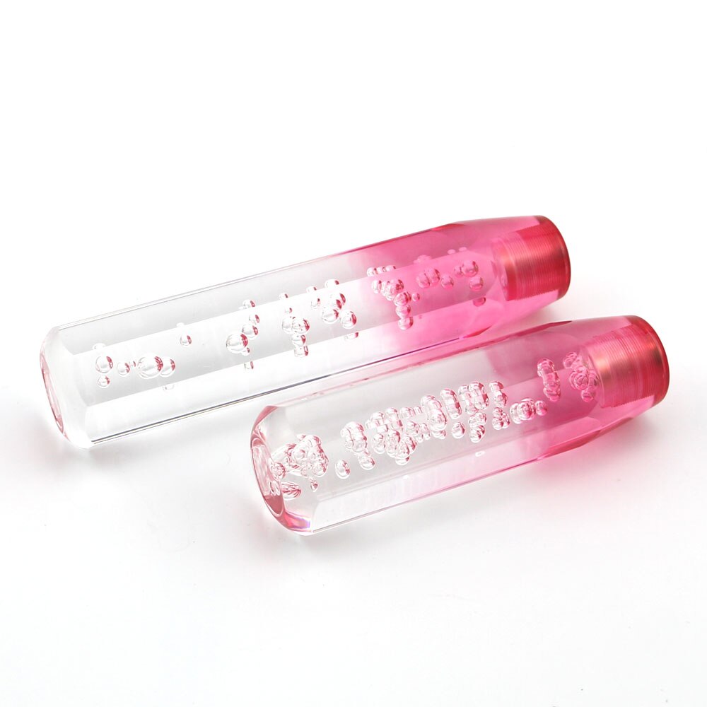 Car Manual Shift Knob Gear Shifter Head Shift Knob Stick Crystal Transparent Bubble Purple Blue Throw Gear Shifter 15CM 20CM