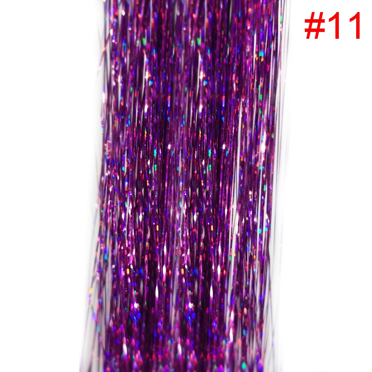 1PC Glitter Shiny Strands Hair Tinsel Dazzles Synthetic Hair Extensions Sparkle Women Accessories Threads For Hair Braids 90cm: 1pc color11