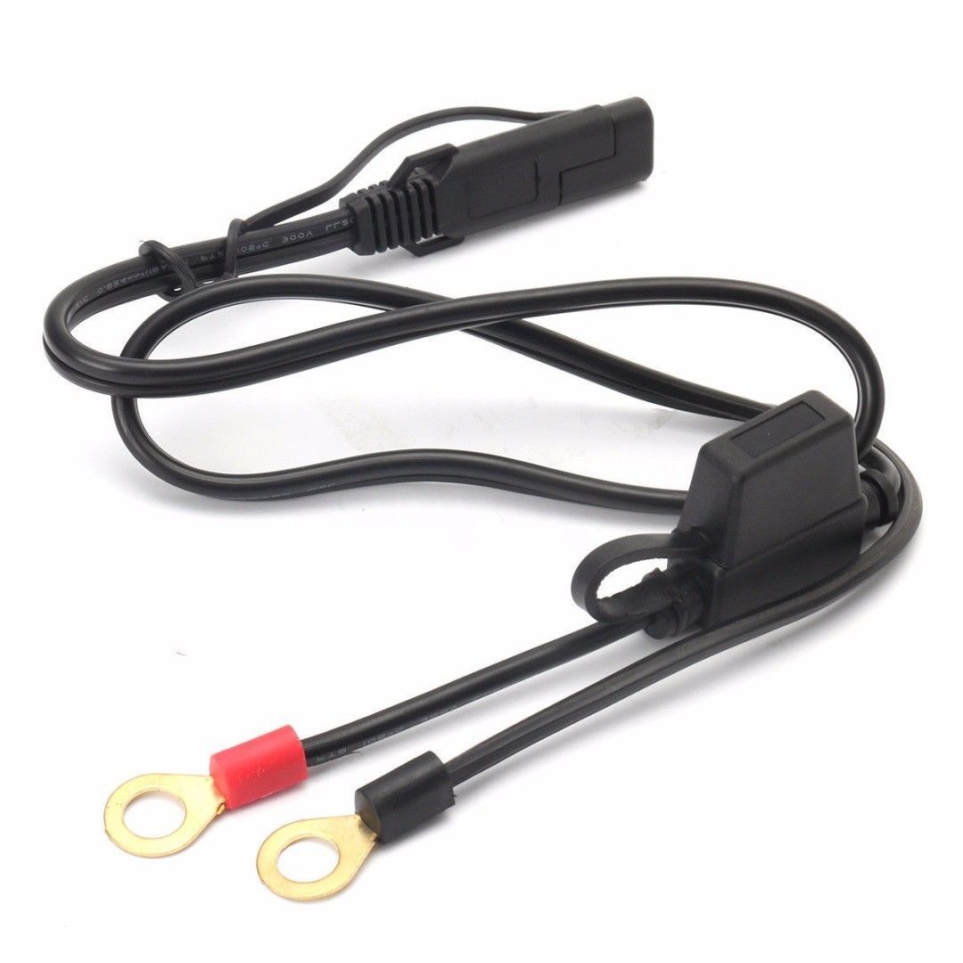 12V Motorcycle Battery Charger Terminal Quick Disconnect Cable Motorcycle Battery Output Connector: Default Title