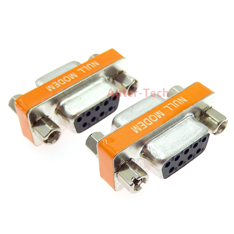 DB9 9 pines macho a hembra/macho a macho/hembra a hembra/mini adaptador cambiador de género conector Com de enchufe serie RS232: Marfíl