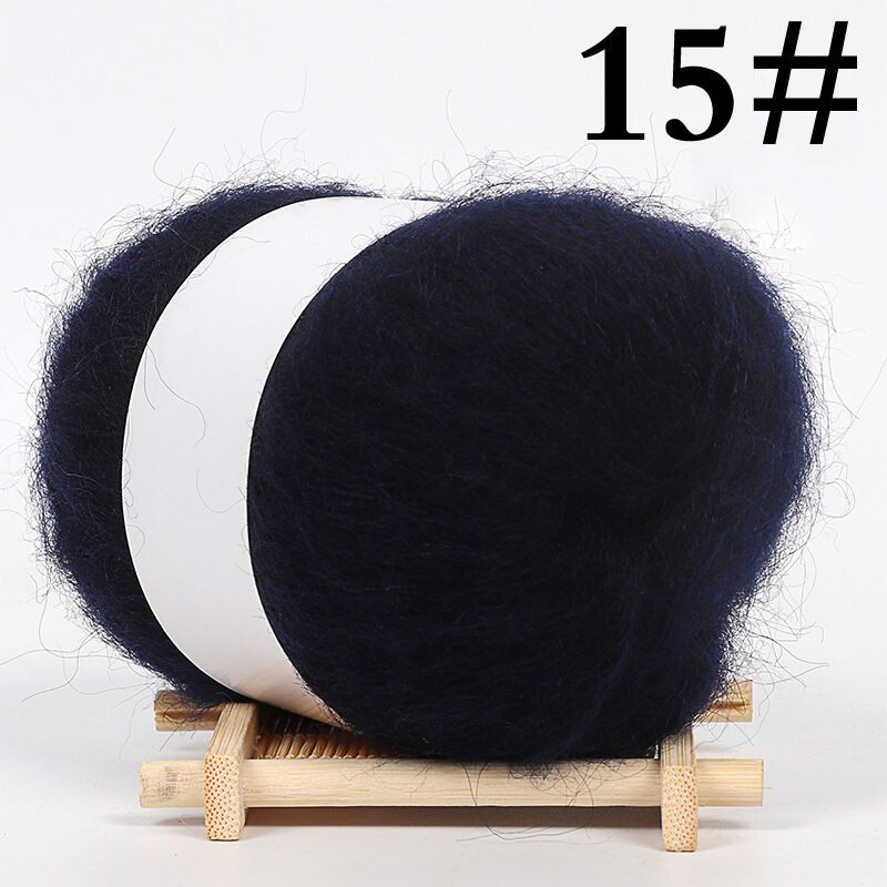 25G Praktische Mohair Garen Zachte Fijne Wol Haak Garen Voor Breien Sjaal Kleding Hoed Delicate Glad Wol Garen: 15