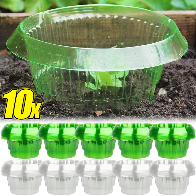 Cloches de jardin en forme d'escargot, anneaux de Protection pour plantes, légumes, fleurs, couvercle de Pot de plante réutilisable sans chimie, 1 à 10x