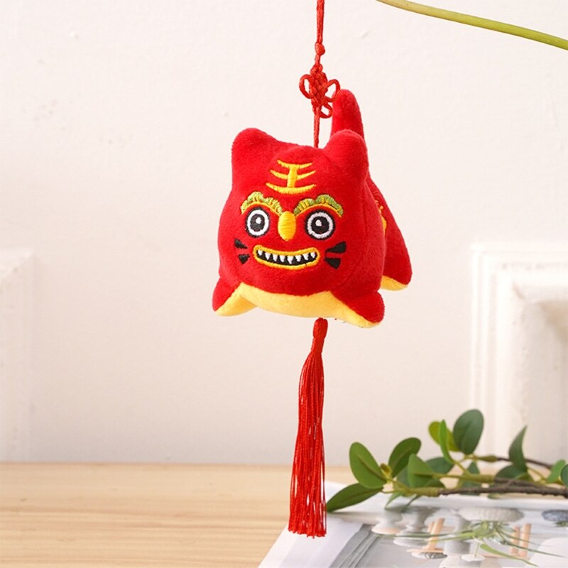 Muñeco de algodón para cama de bebé, juguete interactivo de tigre rojo, Decoración, infantil, H055