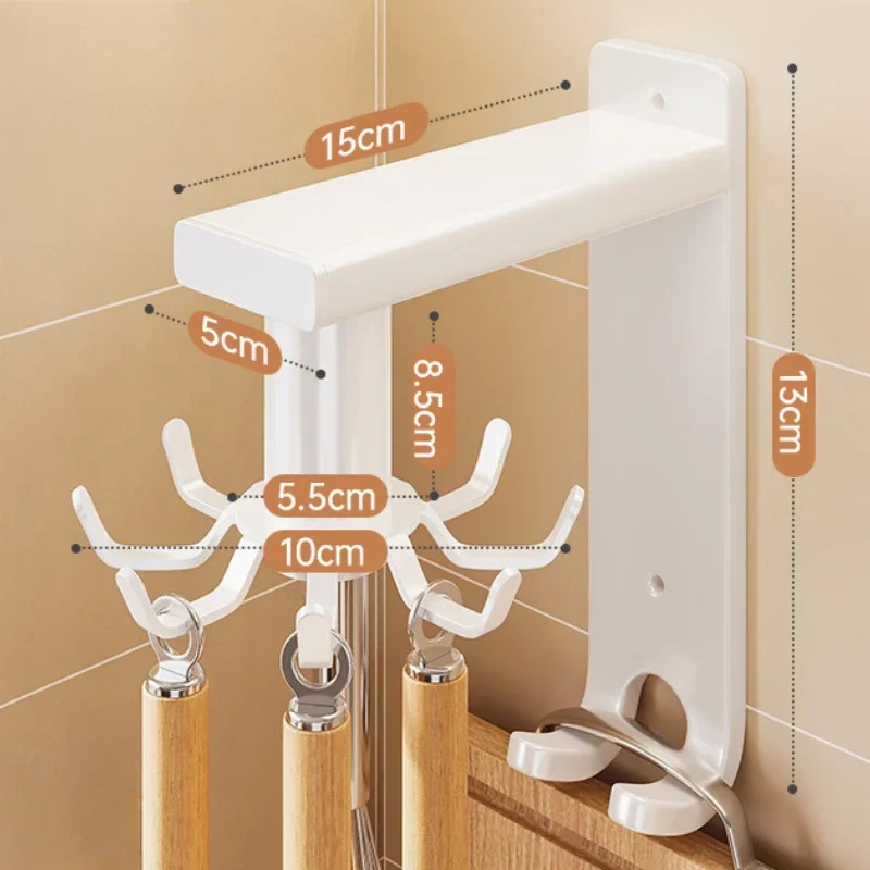 Estantes giratorios para cucharas de cocina, estante de almacenamiento de utensilios de cocina con soporte de carga fuerte, estante para cucharas y espátula montado en la pared no perforado para el hogar: Bronce