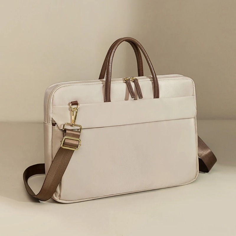 Bolso para ordenador portátil de 16 pulgadas para mujer, bolso para ir al trabajo informal y de 2025, maletín de negocios de color sólido