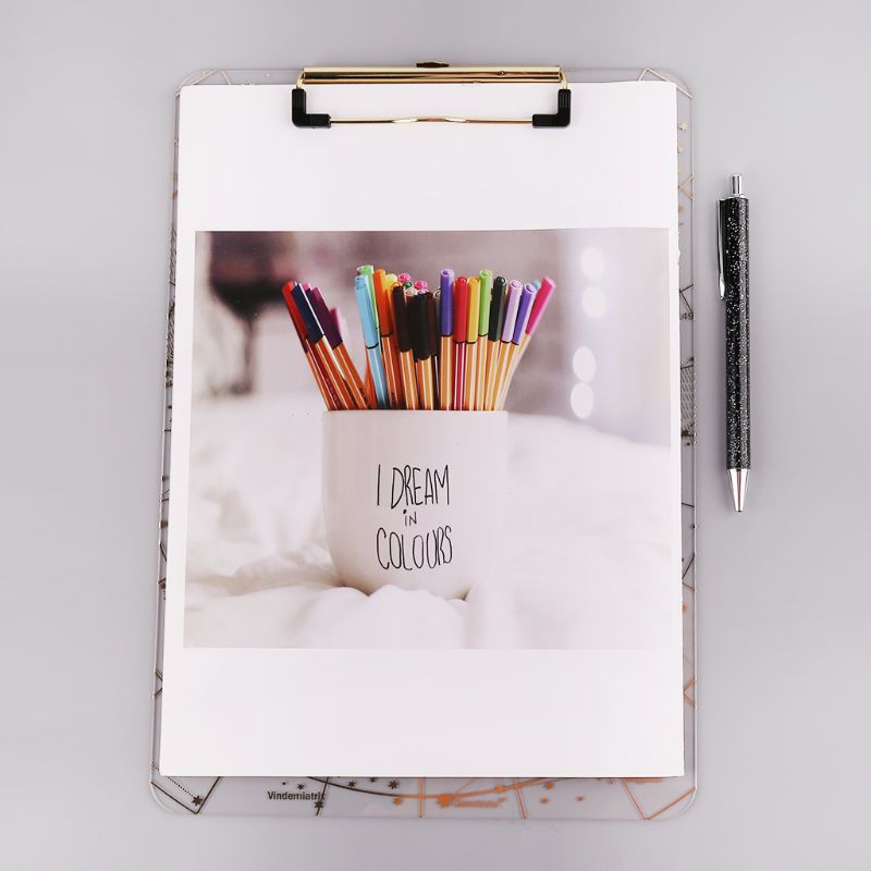 A4 gwiaździsty niebo przezroczysty schowek notatki teczki na dokumenty posiadacze dokumentów szkolne materiały biurowe