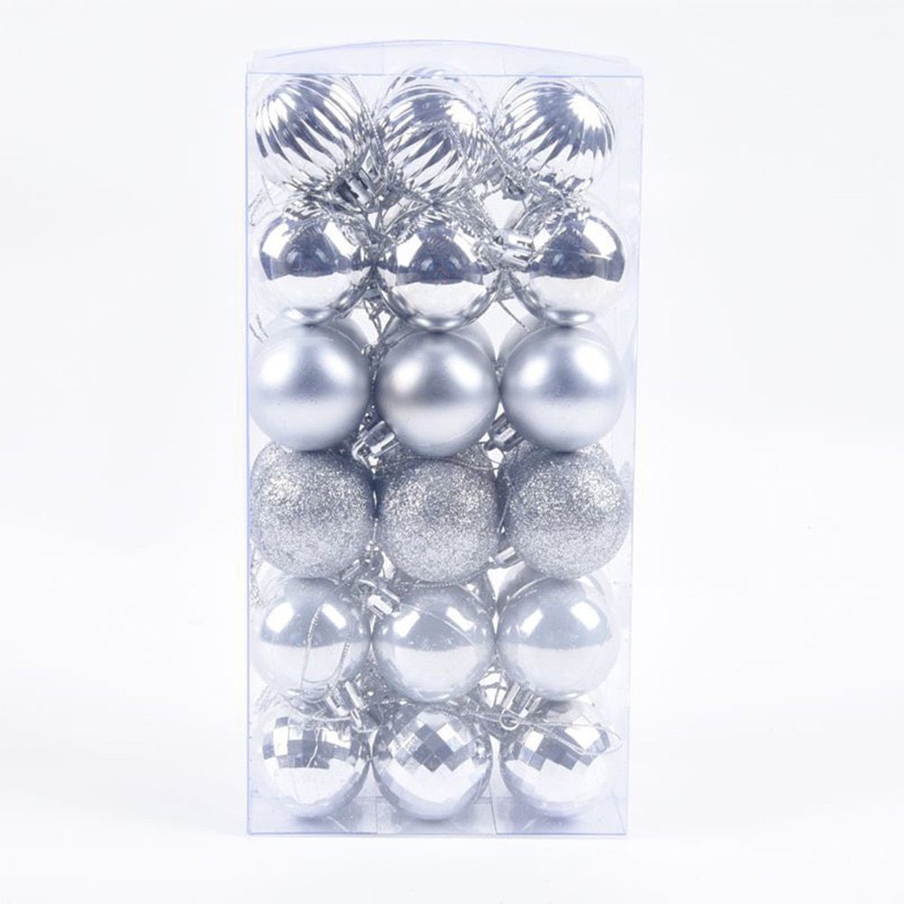 Arbre de noël pendentif boules fête de mariage suspendus ornement nouvel an fournitures fête décoration de la maison fournitures 36 pièces