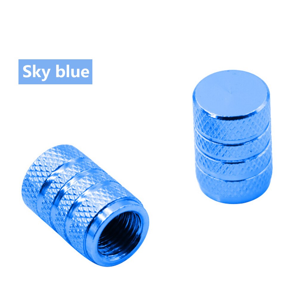 VERTVIE 2 uds rueda de bicicleta neumático cubierto coche motocicleta camión universal tubo neumático bicicleta AV SV tapa de válvula de aire americana a prueba de polvo: sky blue 2pcs