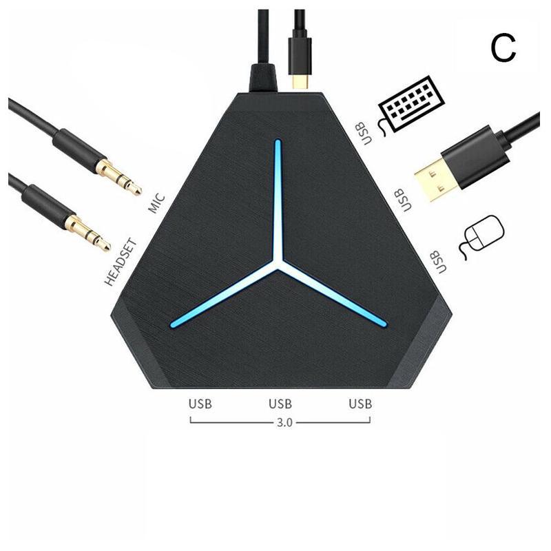 Triangle USB 3.0 HUB Splitter ABS Multi Port Multi Hab expander 4 ports HUB for laptop USB C HUB USB 3.0 HUB: C