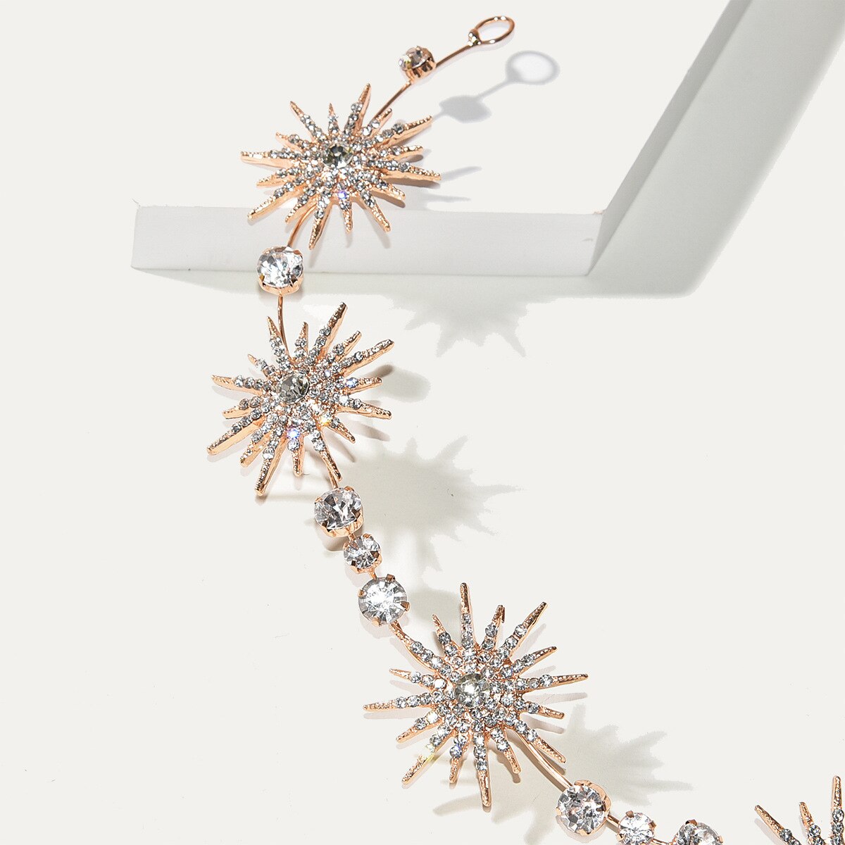 Luxe Bruidshaarsieraden Ster Hoofddeksels Kroon Steentjes Kristallen Hoofdbanden Tiara's Bruiden Meisjes Hoofddeksels Bruiloft Accessoires