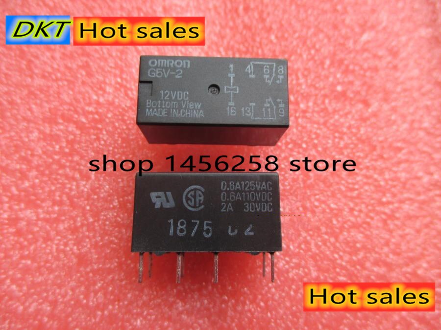 10 Stücke Omron G5V-2 DC12V DPDT 8Pin Leiterplattenmontage kostengünstige Signalrelais