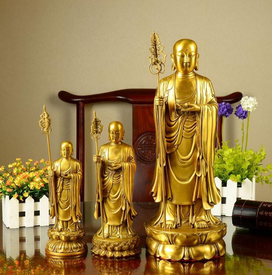 Estatua de cobre, estatua de bronce del rey tibetano, estatua de cobre puro de Buda Kaiguang Jiuhuashan, estatua de Bodhisattva tibetano