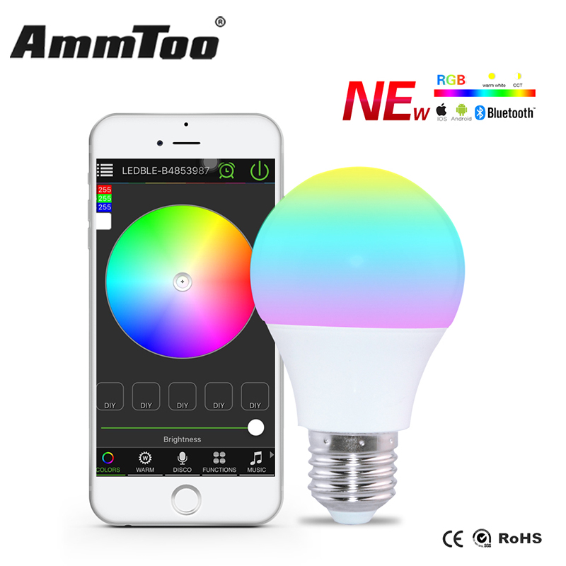 Bluetooth 4.0 LED Lamp Smartphone App Afstandsbediening Led Licht E27 RGBW Dimbare Led Lamp Slapen Modus Smart Thuis Verlichting
