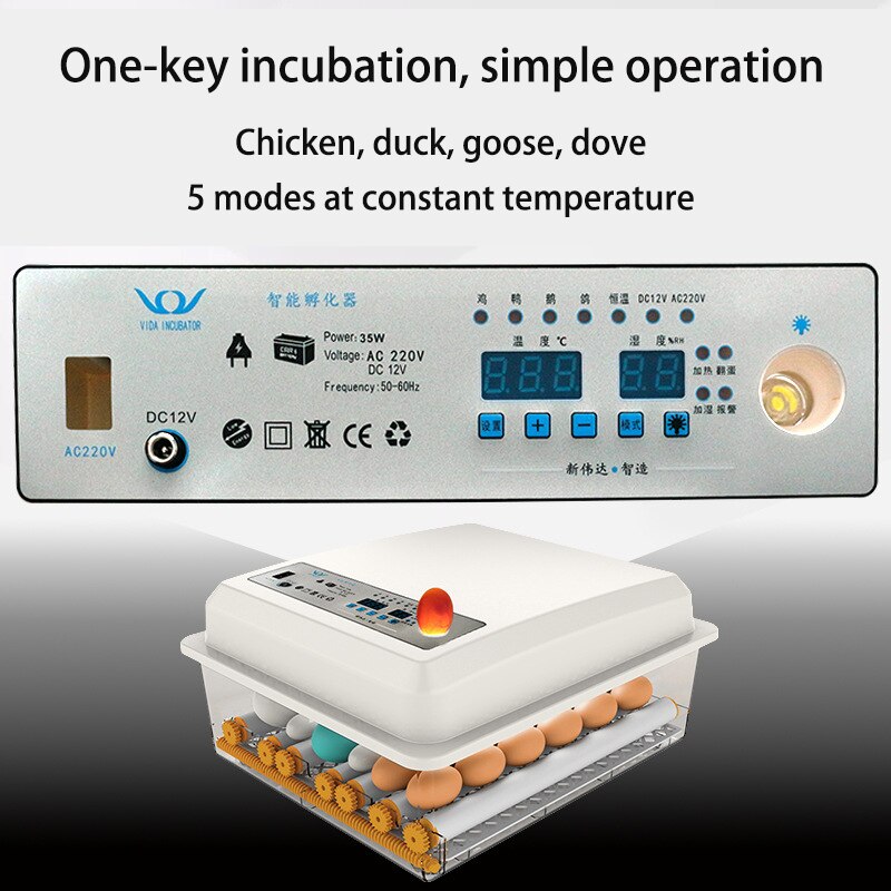 Eggs Incubator Brooder Bird Quail Chick Goose Egg Hatchery Incubator Poultry Hatcher Automatic Farm Incubation Tools With Roller