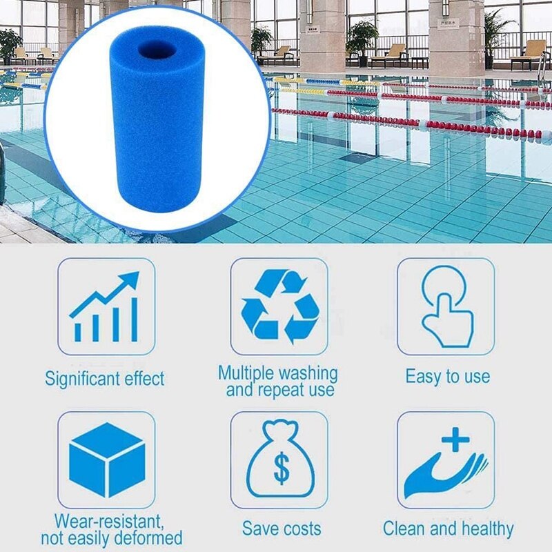 Zwembad Filter - Filter Cartridge Spons Voor Intex Type H Filter Herbruikbare Vervangende Cartridge Voor Zwembad
