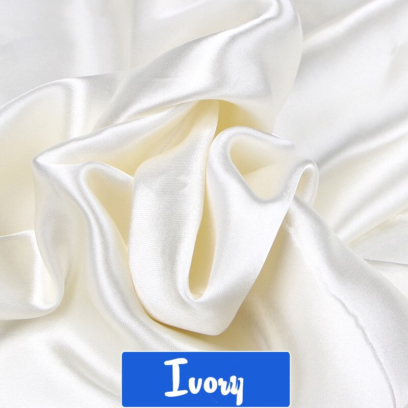 100cm*150cm 16Colors Silks and Satins Fabric Satin Color Butyl Silk Box Lining Lieb Shiny fabrics Clothing Sewing Plain: Beige