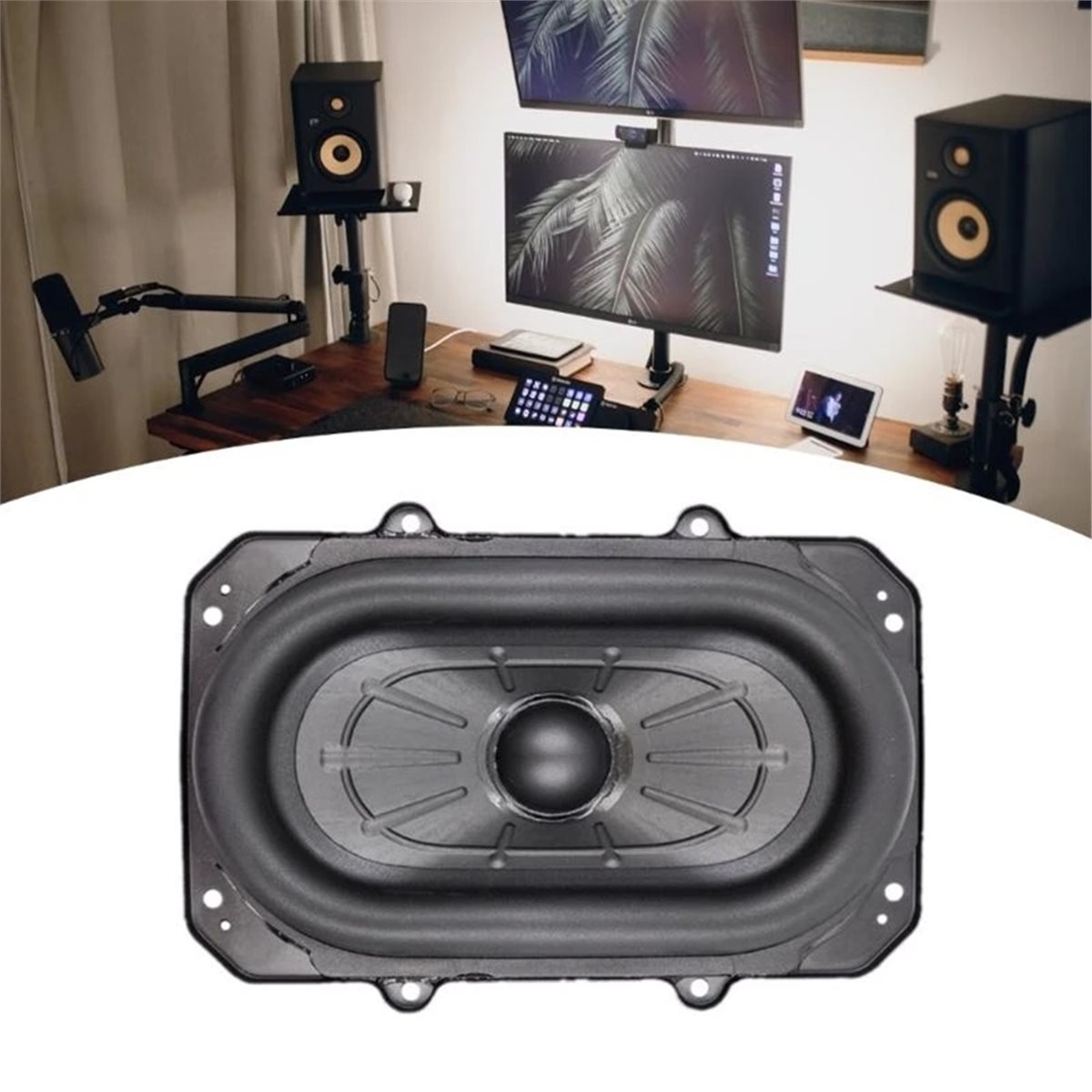 Ovales Woofer-Sound-Lautsprechersystem, laut, 80 W Leistung, 3 Ohm Impedanz und 0,05–2 kHz Frequenz für Boombox3