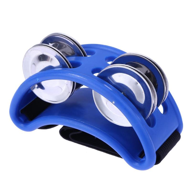 Cajon Box Drum Companion Hand Foot Jingle Tambourine Percussion Instruments Accessory Hand Foot Davul Tambourine Drum: blue