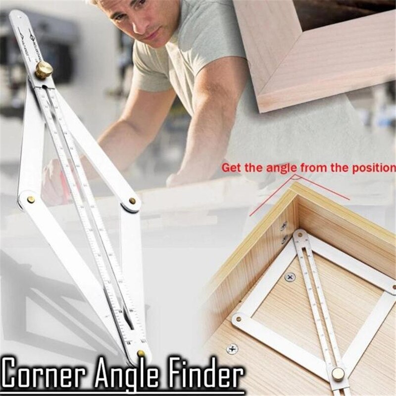 DIY Corner Angle Finder Protractor Corner Angle Meter Tool Square Protractor Woodworking Model Craft Measurement Angle Gauge