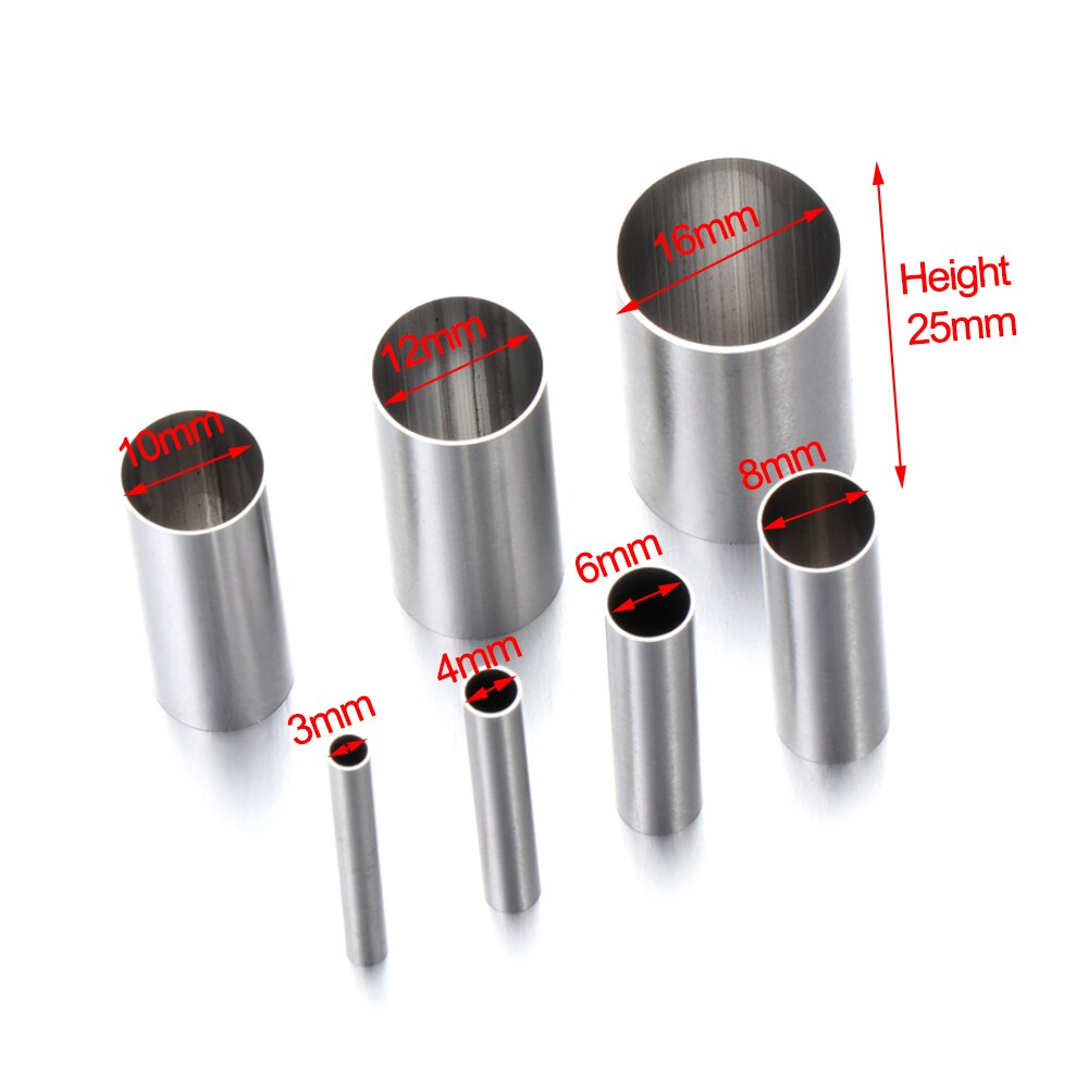 7Pcs/Set Silver Stainless Steel Pottery Clay Cutter Circular Cutting Mold Pottery Tools Model Cloth Line Home Diy Crafts Supply