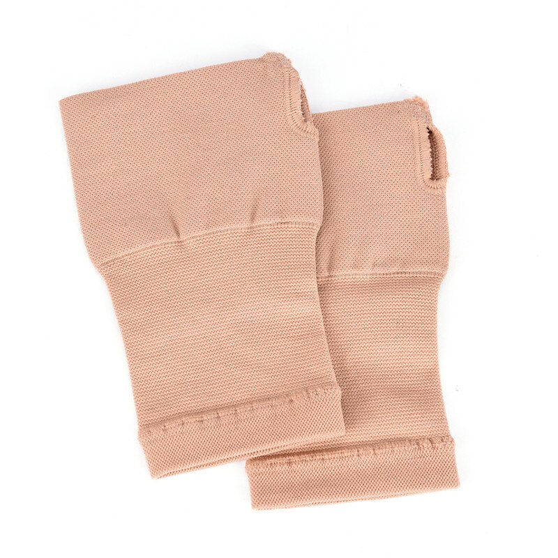 1 paar carpaal tunnel syndroom duim hand pols brace ondersteuning compressie bandage zwart & nude maat s/m/l: Naakt