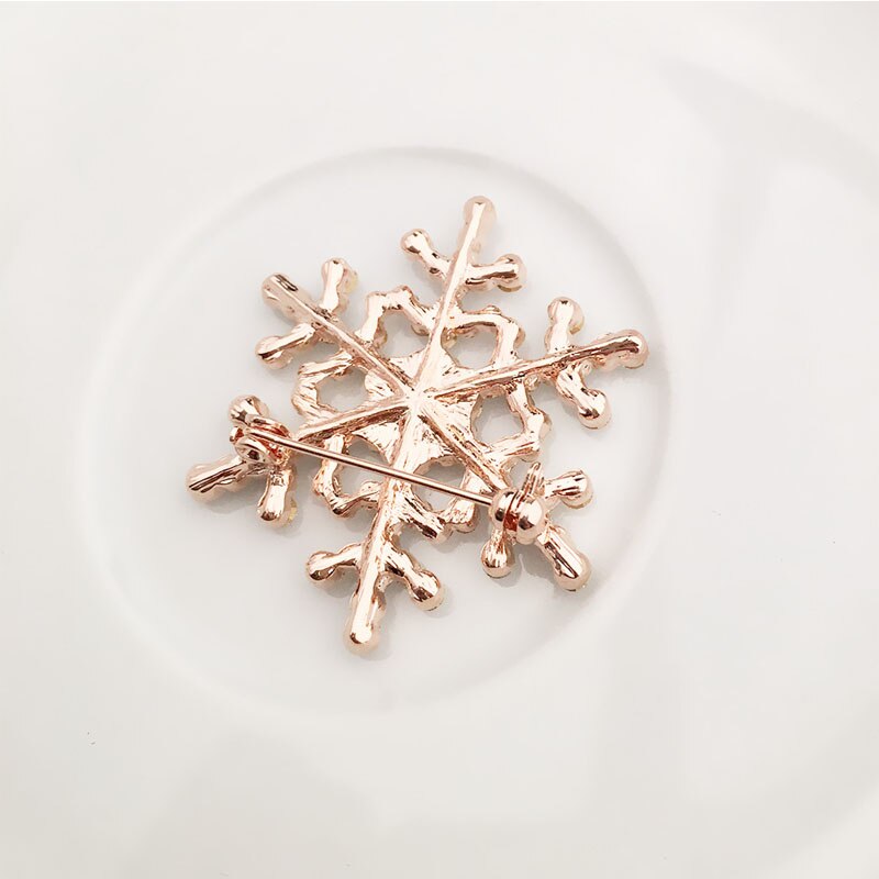 AiNian Lady Pins Charmant Crystal Strass Broche Eenhoorn Grote Sneeuwvlok Broche Pins Sieraden Broches