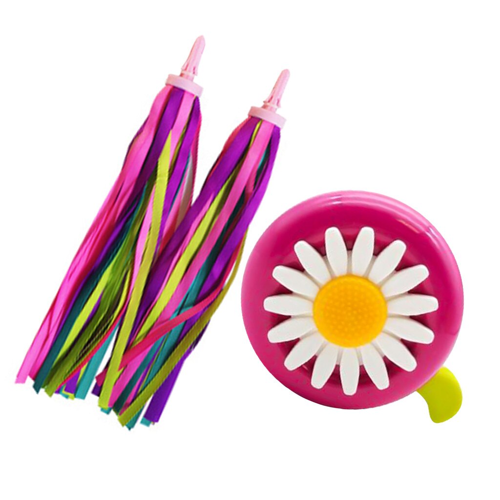 2 Pack Kid's Rainbow Scooter Handlebar Streamers And 1 Pack Kids Bike Bell #D: G