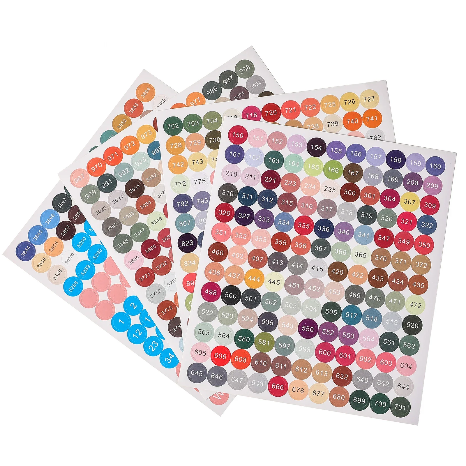 4 stk/sett diamantmaling fargenummer klistremerke etikett klistremerke diamantmaling fargenummer digital merking klistremerke: Beige