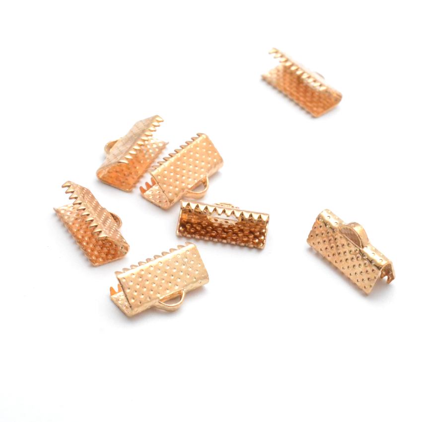 Jewelry Findings Diy 6/10/13mm Crimp beads cove clasps Cord End Caps String Ribbon leather Clip Foldover DIY