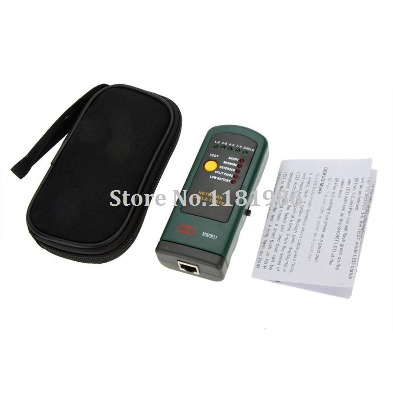 MASTECH MS6811 Handheld Network Cable Tester Line Tracker UTP and STP Wiring Test Meter Lan Tester