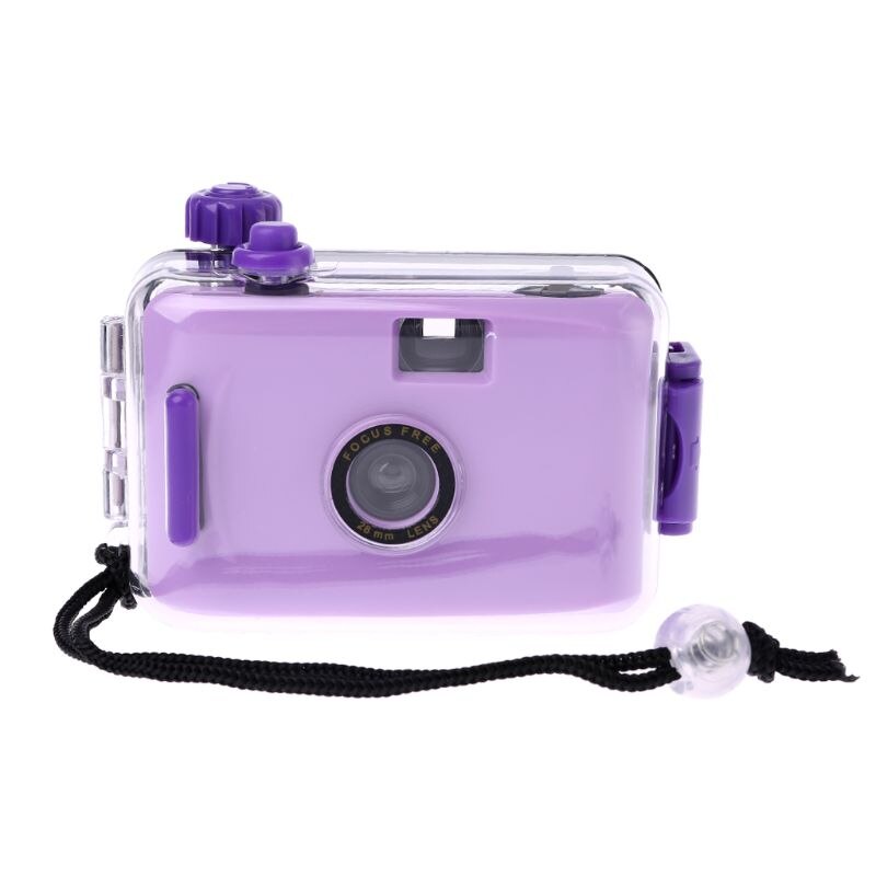 Lomo-Mini cámara impermeable subacuática, película bonita de 35mm con funda carcasa, cámara fotográfica, novedad de: Puiple