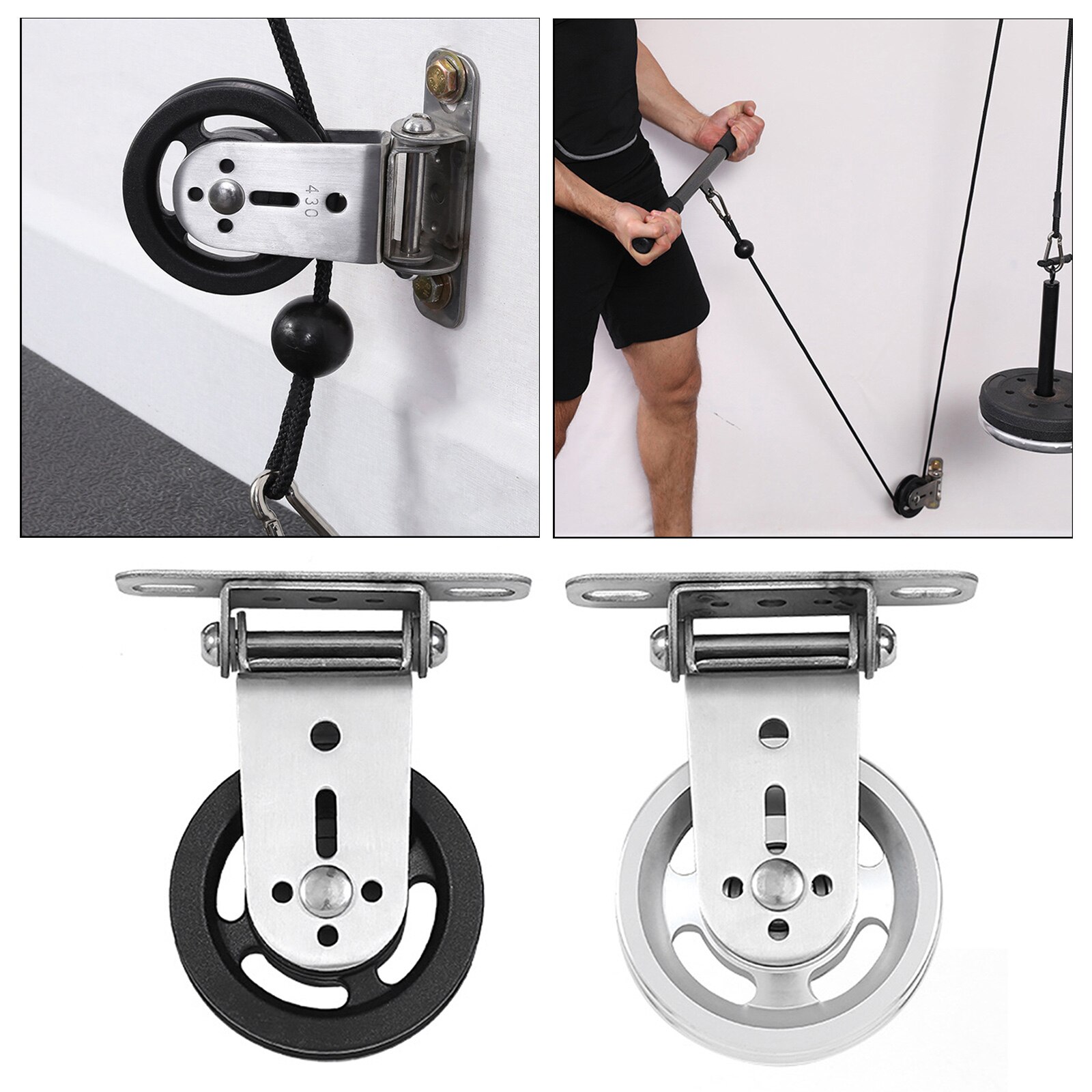 Cable de polea para entrenamiento en casa, equipo de entrenamiento de tríceps, tirar hacia abajo, bíceps, rizo, espalda, antebrazo, hombro, gimnasio