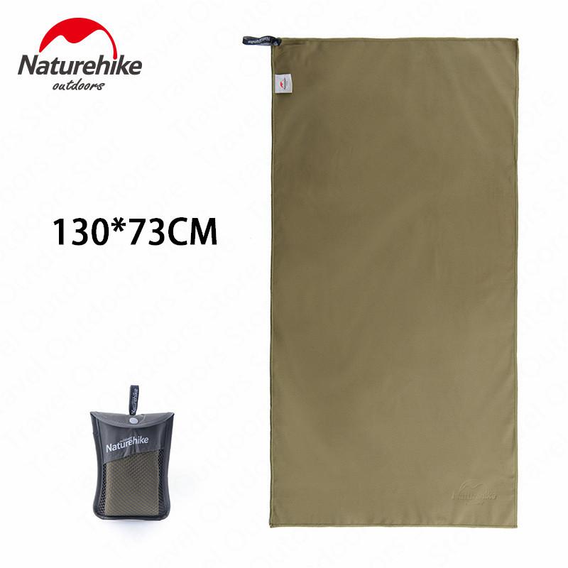 Naturehike-Toalla de microfibra de natación, 3 colores, 80x40cm, 130x73cm, ultraligera, absorbente para exteriores, Toalla de baño de secado rápido para ciclismo de agua: 130cm-Green