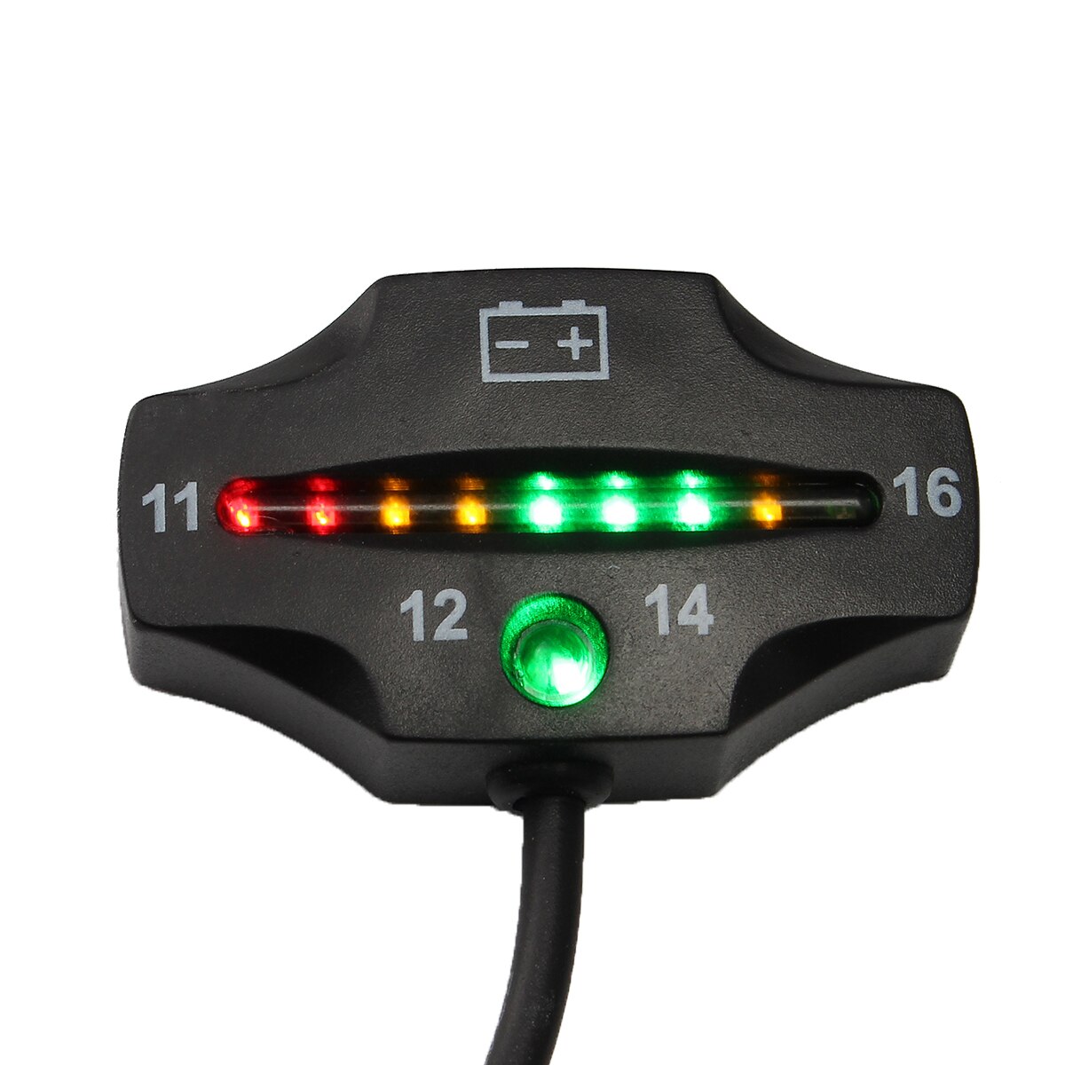 En motorcykel bil universal led batteri tester måler spændingsmåler indikator pad batteri niveau monitor 12v/24v