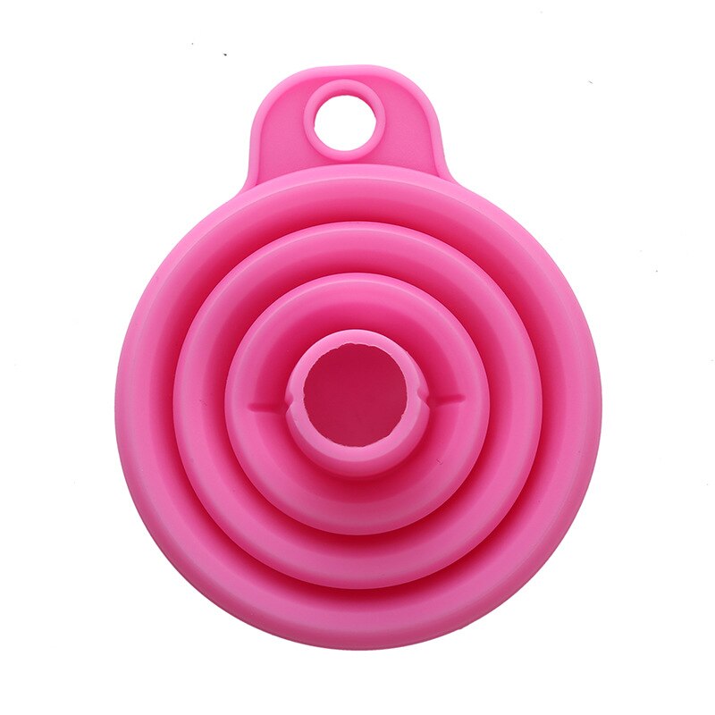 1Pcs Silicagel Vloeistof Doseren Mini Trechter Inklapbare Telescopische Lange Nek Trechter Vloeibare Vulling Thuis Kitchen Tools: Rose Red