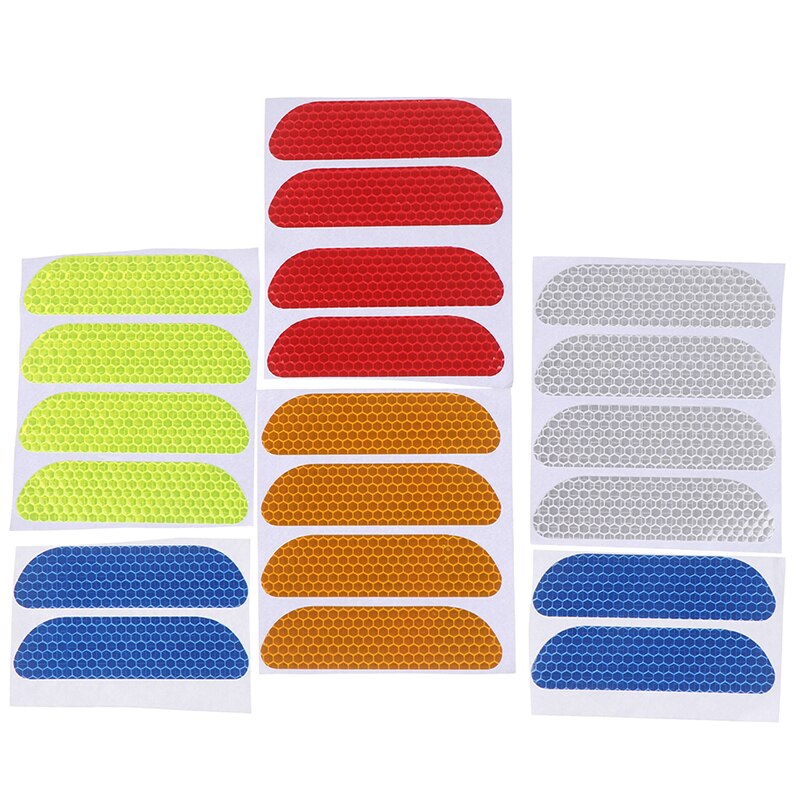 4Pcs Car Open Reflective Tape Reflective Strips Waterproof Car Warning Stickers Night Driving Safety Lighting Luminous Tapes