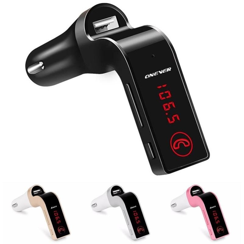 Handenvrij Draadloze Bluetooth Fm-zender G7 Aux Modulator Carkit MP3 Speler Sd Usb Lcd Auto Accessoires