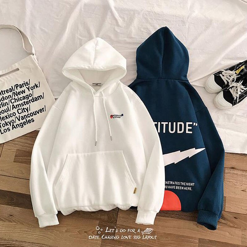 Mænd sweatshirts med hætte efterår og vinter løse mandlige hættetrøjer studenterfrakke letter plus størrelse 4xl 5xl h76