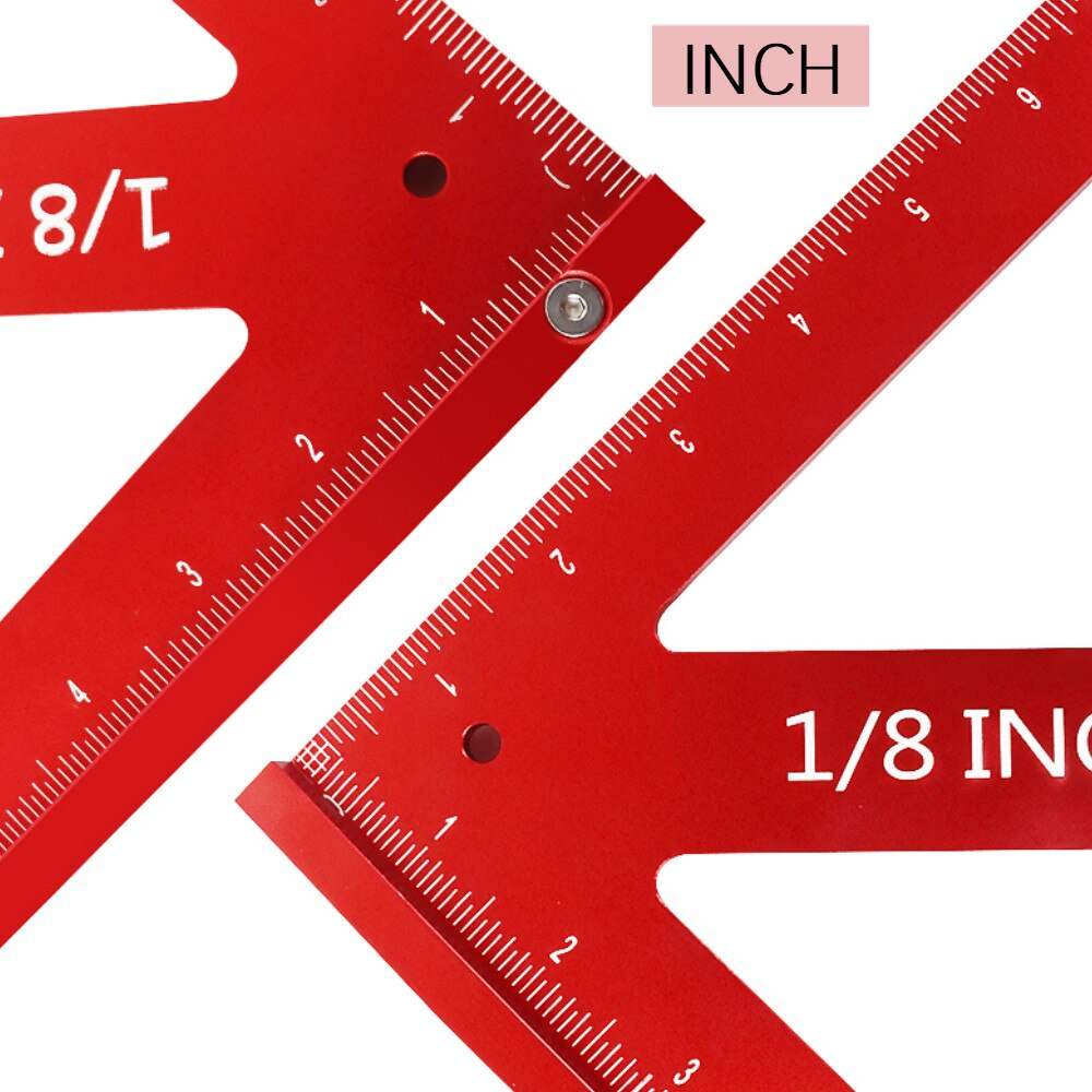 Aluminum Rafter Square Carpenter Inch Speed Square Ruler Woodworking Triangle Marking Gauge Framing Square Layout Tool