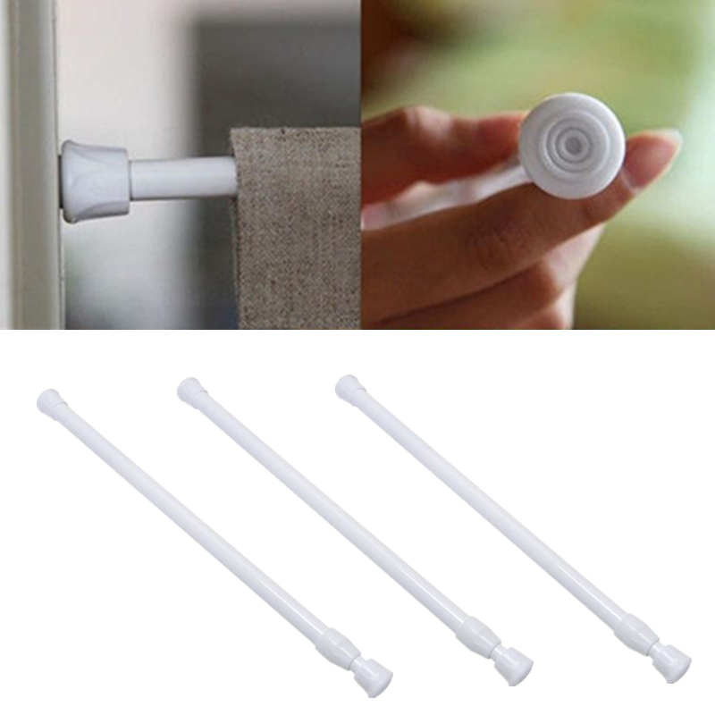 Varillas extensibles para Cortina de ducha, poste telescópico ajustable, percha para varilla para cortina, armario, utensilios para el baño, 1 Uds.