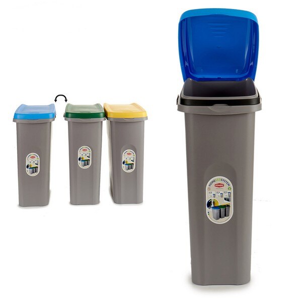 Bidone della spazzatura di Plastica Blu 25L