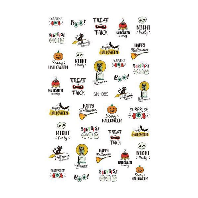 Luminoso Halloween Unghie Artistiche etichetta Zucca ragno per L'autoadesivo Del Chiodo 3D Consigli Decorazioni manicure Consigli: SN085
