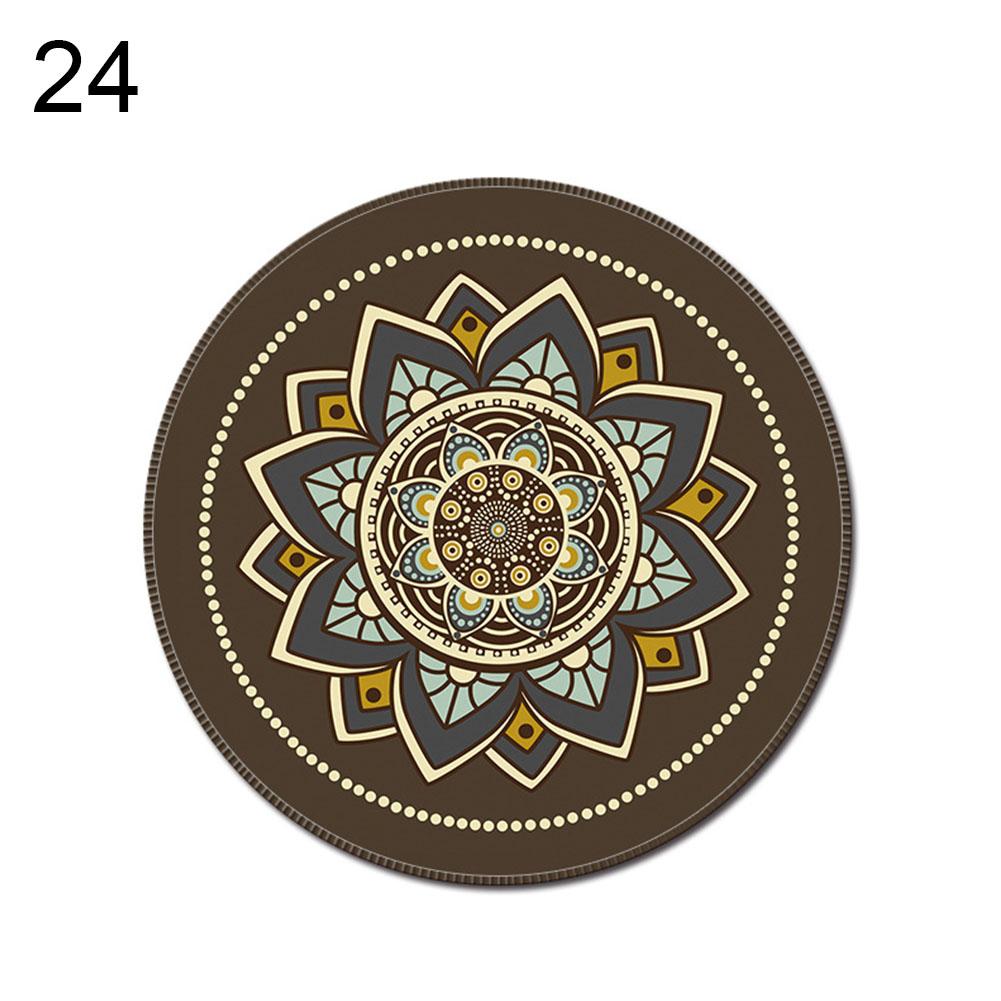 1Pcs Vintage Bohemian Patroon Ronde Computer 3D Spel Tapijt Muismat Mat Antislip Mousepad: 24