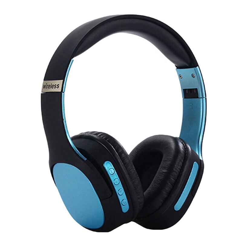 Auriculares EK-MH3 con micrófono incorporado, Bluetooth 5,0, tarjeta enchufable, plegables para escuchar música: Blue