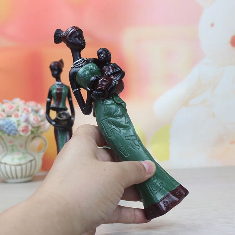 3 stuks retro vaas afrikaanse vrouw beeld exotische hars cultuur beeldjes set voor thuis hotel woonkamer decoratie ambachtelijke ornamenten jaar